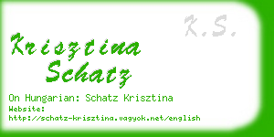 krisztina schatz business card